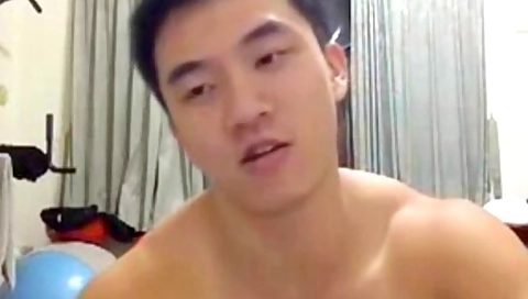 Hot Muscle Taiwan Rocky Showing Dick, Ass And Cum On Cam